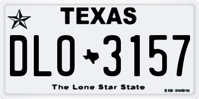 TX license plate DLO3157
