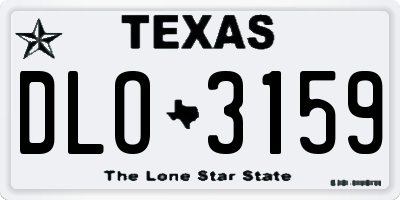 TX license plate DLO3159