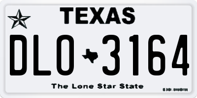 TX license plate DLO3164
