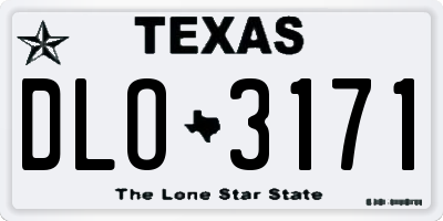 TX license plate DLO3171