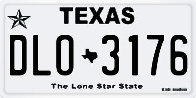 TX license plate DLO3176