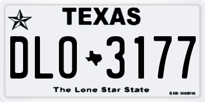 TX license plate DLO3177