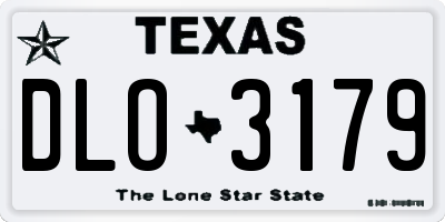 TX license plate DLO3179