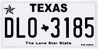 TX license plate DLO3185