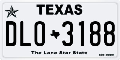 TX license plate DLO3188