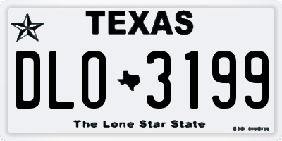 TX license plate DLO3199