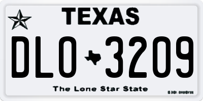 TX license plate DLO3209