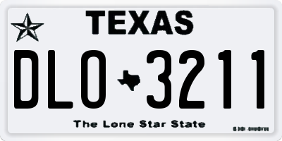 TX license plate DLO3211