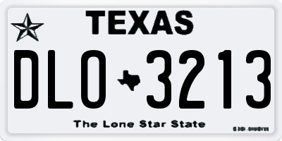 TX license plate DLO3213
