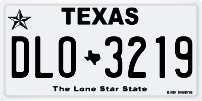 TX license plate DLO3219