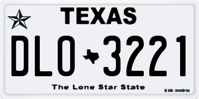 TX license plate DLO3221