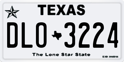 TX license plate DLO3224