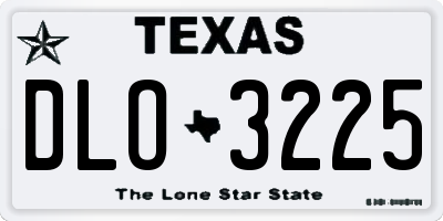 TX license plate DLO3225