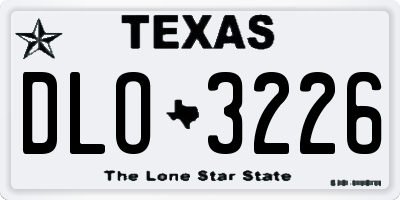 TX license plate DLO3226