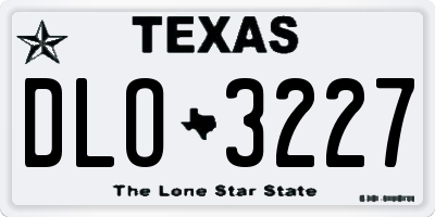 TX license plate DLO3227