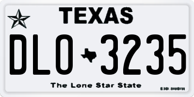 TX license plate DLO3235