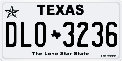TX license plate DLO3236
