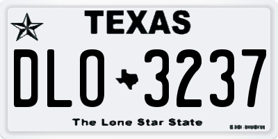 TX license plate DLO3237