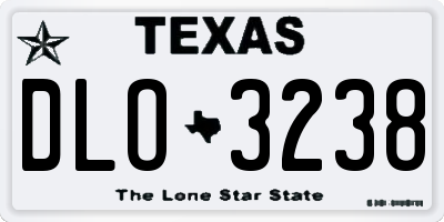 TX license plate DLO3238
