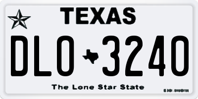 TX license plate DLO3240