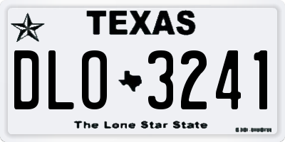 TX license plate DLO3241