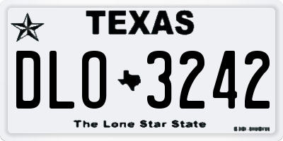 TX license plate DLO3242