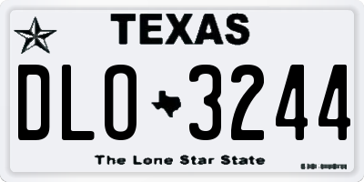TX license plate DLO3244