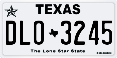 TX license plate DLO3245