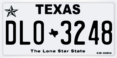 TX license plate DLO3248