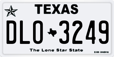 TX license plate DLO3249
