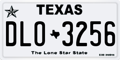 TX license plate DLO3256
