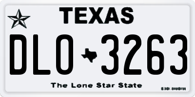 TX license plate DLO3263