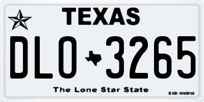 TX license plate DLO3265