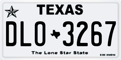 TX license plate DLO3267