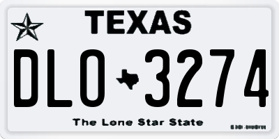 TX license plate DLO3274