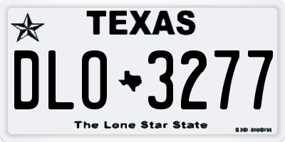 TX license plate DLO3277