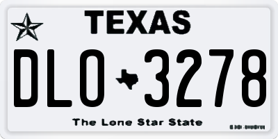 TX license plate DLO3278