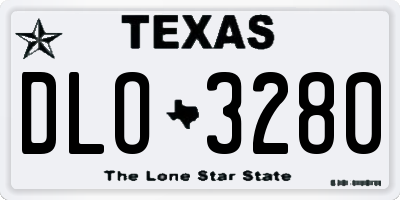 TX license plate DLO3280