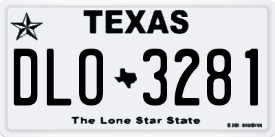 TX license plate DLO3281