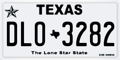 TX license plate DLO3282