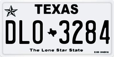 TX license plate DLO3284