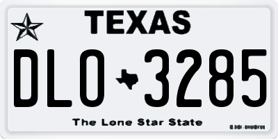 TX license plate DLO3285
