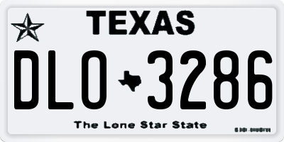TX license plate DLO3286