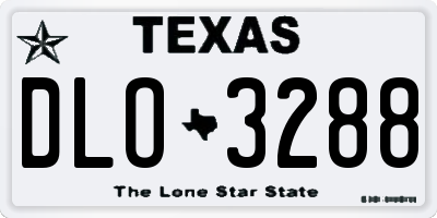 TX license plate DLO3288