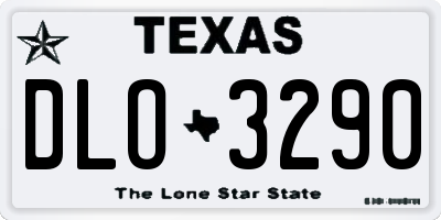TX license plate DLO3290