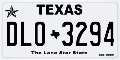 TX license plate DLO3294