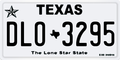 TX license plate DLO3295