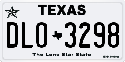 TX license plate DLO3298