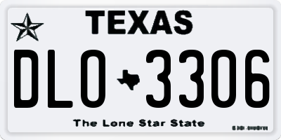 TX license plate DLO3306