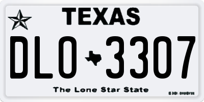 TX license plate DLO3307